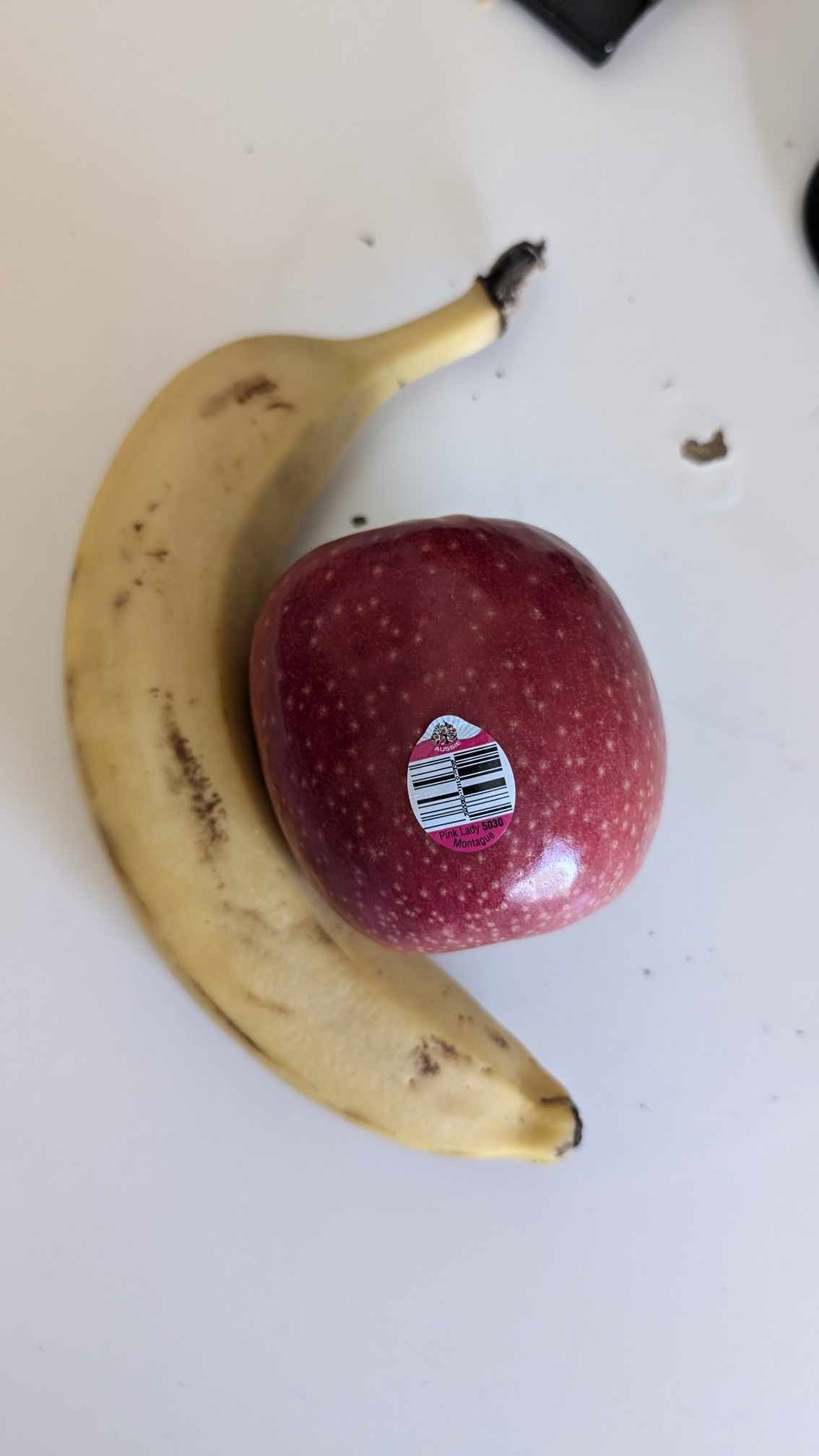 Second image of a pink lady apple